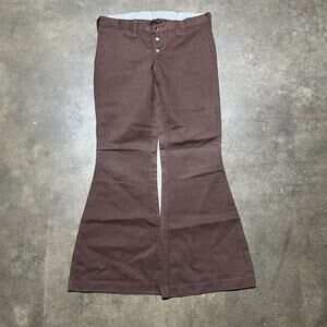NOS Vintage 70s Choppers Brown Bell Bottom Pants 30x31